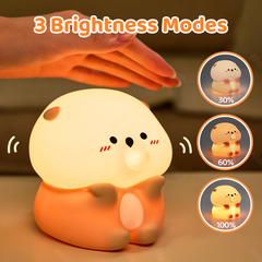 Squishy Silikon Baby Otter LED-Nachtlicht - Perfektes Geschenk für Kinder und Mädchen