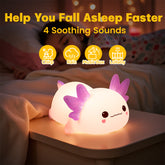 Mewaii® White Noise Axolotl Squish Night Light - Perfect Gift