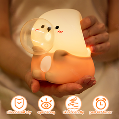 Squishy Silikon Baby Otter LED-Nachtlicht - Perfektes Geschenk für Kinder und Mädchen