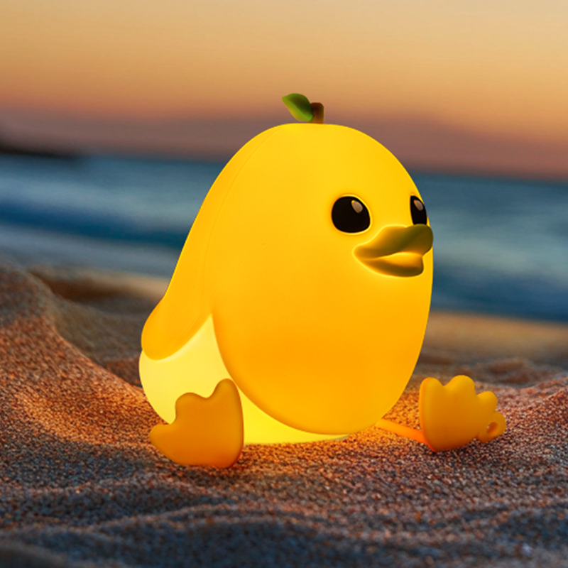 MeWaii® Mango Ente Nachtlicht LED Squishy Silikon Touch Lampe Bestes Geschenk für Baby und Mädchen