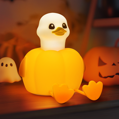 MeWaii® Kürbis-Ente Silikon-Quetschlampe Buntes Schlafgeschenk
