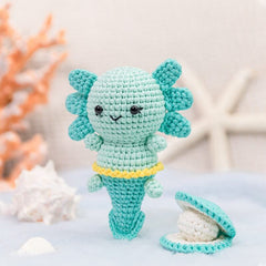 MeWaii®Crochet Axolotl And Seal Crochet Kit for Beginners with Easy Peasy Yarn