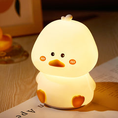 MeWaii® Squishy Silicone Shy Duck LED Night Light - Perfect Gift for Kids and Girls