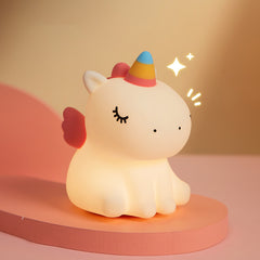 Veilleuse licorne LED Squishy Tap Lamp Meilleur cadeau pour bébé et fille