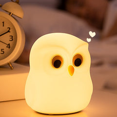 MeWaii® Squishy Silicone Little Owl LED Night Light - Perfect Gift for Kids and Girls