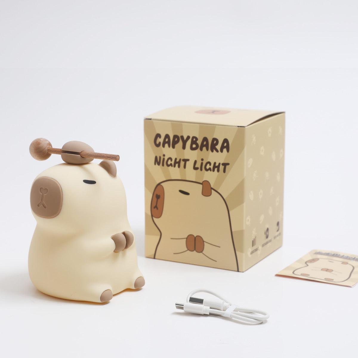 MeWaii® Blumen-Capybara Silikon-Nachtlicht – Perfektes Geschenk für Kinder und Mädchen