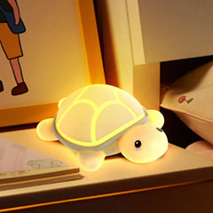 MeWaii® Squishy Silicone Cute Turtle LED Night Light - Perfect Gift for Kids and Girls