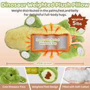 MeWaii® Dinosaur Weighted Stuffed Animal with Microwavable Heating Pad