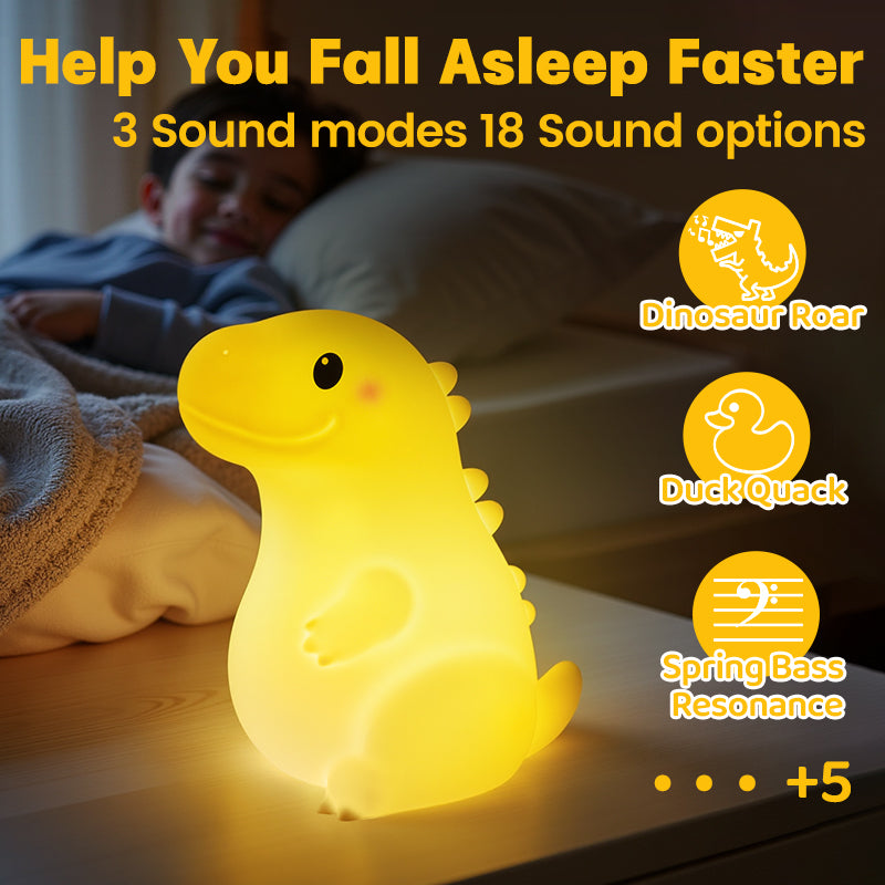 MeWaii® Squishy Silikon Smiley Riesen Dinosaurier LED Nachtlicht - Perfektes Geschenk für Kinder und Mädchen