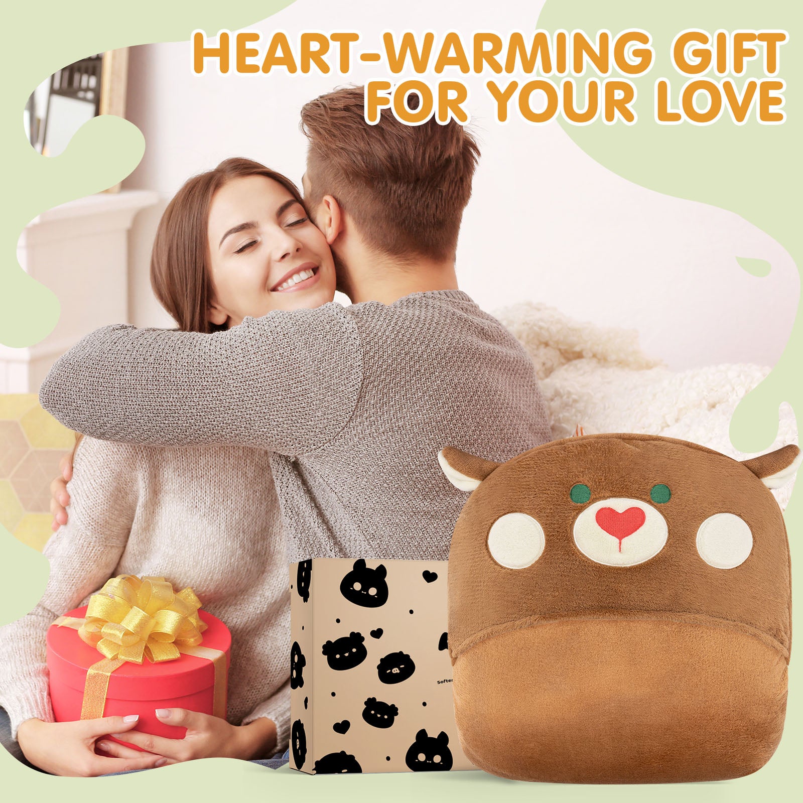 MeWaii® Christmas Reindeer Wearable Blanket Hoodie Ultra Soft Oversized Cozy Blanket for Cozy Cuddles & Relaxing Moments
