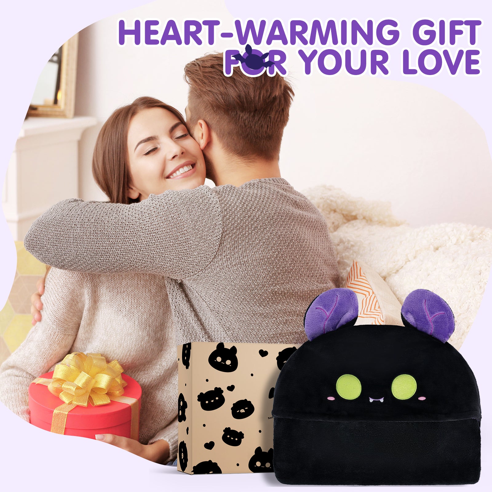MeWaii® Dark Bat Wearable Blanket Hoodie Ultra Soft Oversized Cozy Blanket for Cozy Cuddles & Relaxing Moments