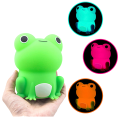 Veilleuse LED en silicone souple en forme de grenouille particulière – Cadeau idéal pour les enfants et les filles
