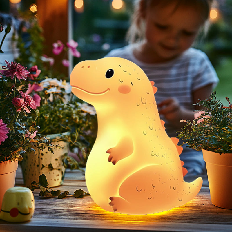 MeWaii® Squishy Silikon Smiley Riesen Dinosaurier LED Nachtlicht - Perfektes Geschenk für Kinder und Mädchen