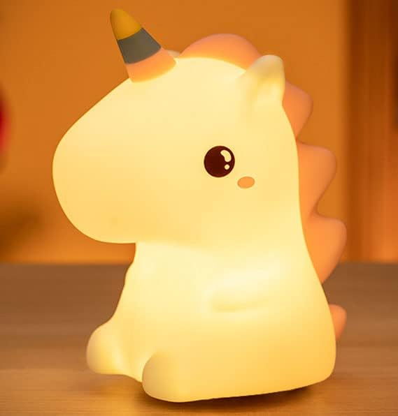 MeWaii® Squishy Silicone Unicorn LED Night Light - Perfect Gift for Kids and Girls