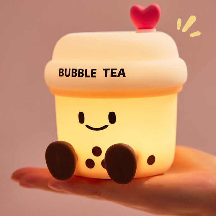 Quetschbare Silikon-Bubble-Tea-LED-Nachtlampe – Perfektes Geschenk für Kinder und Mädchen