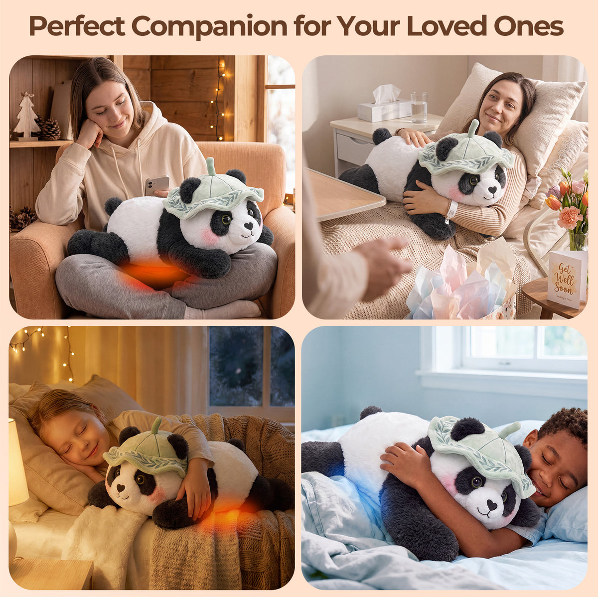 MeWaii® Panda Weighted Stuffed Animal with Microwavable Heating Pad