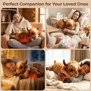 MeWaii® Scotland Highland Cow Weighted Stuffed with Microwavable Heating Pad Animal