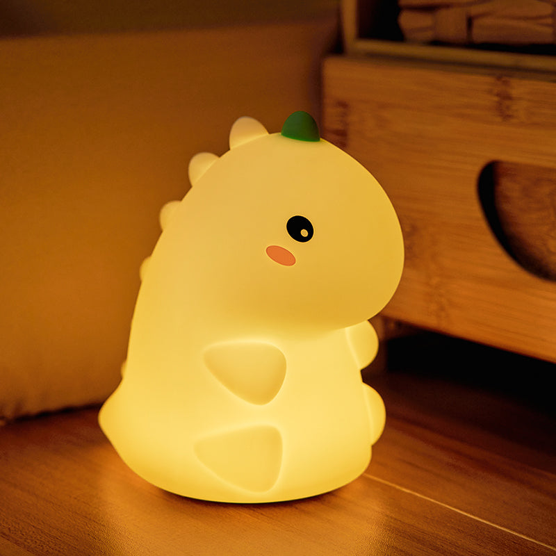 MeWaii® Squishy Cute Silicone Dinosaur LED Night Light - Perfect Gift for Kids and Girls