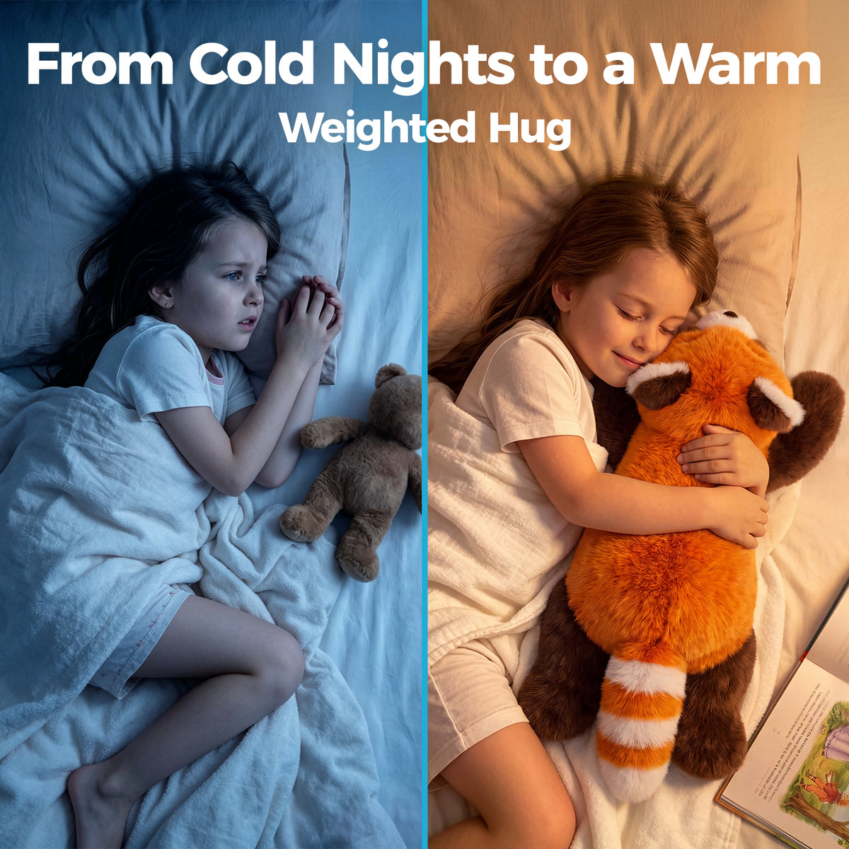 MeWaii® Red Panda Weighted Stuffed Animals with Microwavable Heating Pad