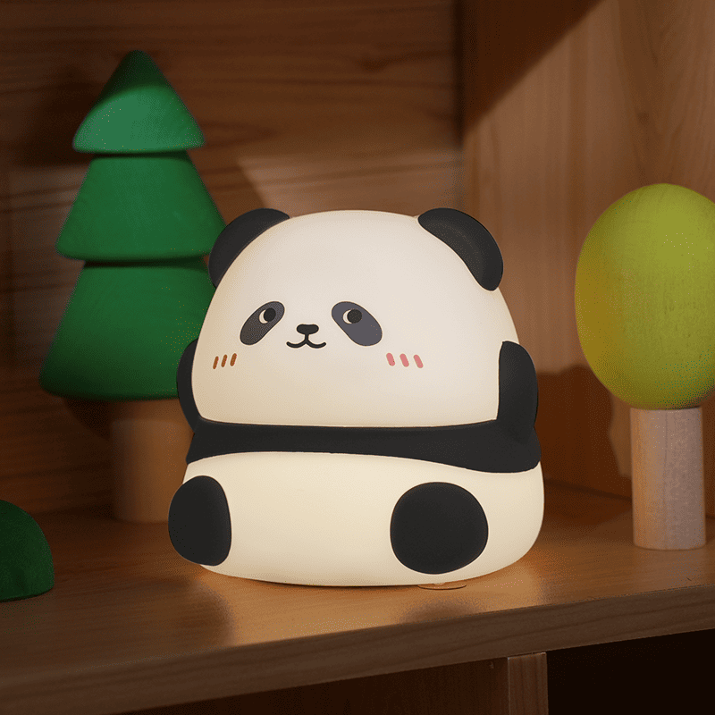Veilleuse LED en silicone souple en forme de panda kawaii - Cadeau idéal