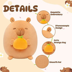 MeWaii® Fragrance Plush Toy Tangerine Capybara Stuffed Animal with Aromatherapy Lavender Scent 8 inches Stuffed Plushie