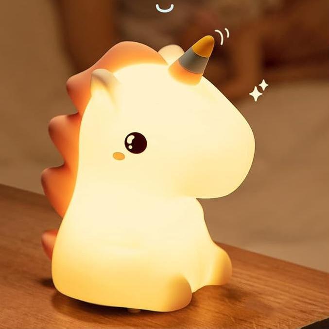 MeWaii® Squishy Silicone Unicorn LED Night Light - Perfect Gift for Kids and Girls