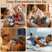 MeWaii® Alaskan Malamute Weighted Stuffed Animal with Microwavable Heating Pad