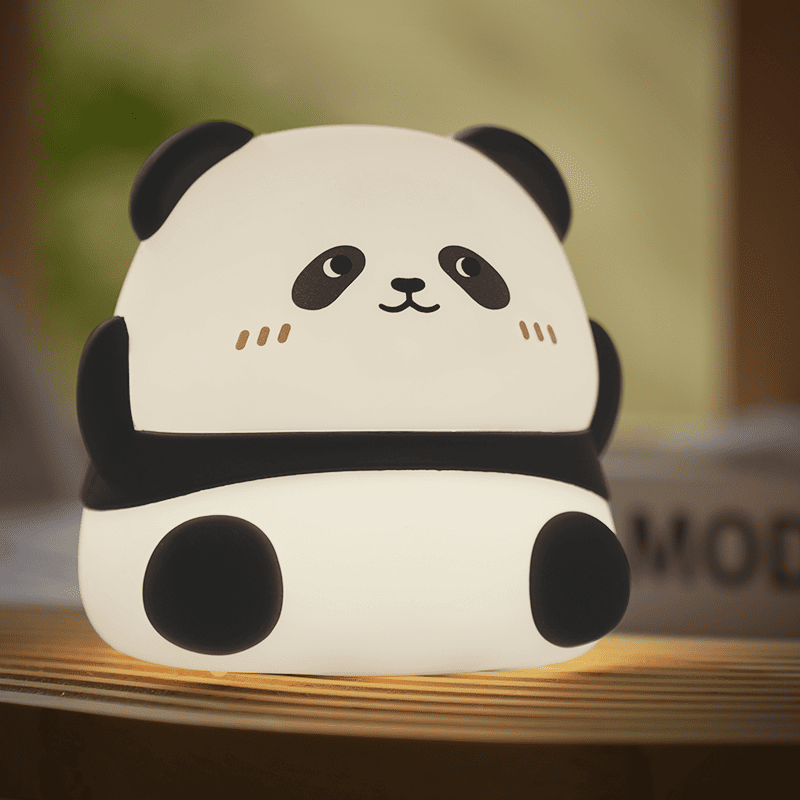 Veilleuse LED en silicone souple en forme de panda kawaii - Cadeau idéal