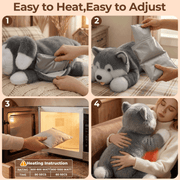 MeWaii® Alaskan Malamute Weighted Stuffed Animal with Microwavable Heating Pad