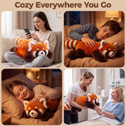 MeWaii® Red Panda Weighted Stuffed Animals with Microwavable Heating Pad