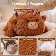 MeWaii® Lazy Highland Cow Weighted Stuffed Animal