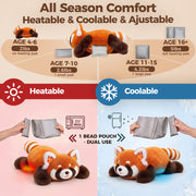MeWaii® Red Panda Weighted Stuffed Animals with Microwavable Heating Pad