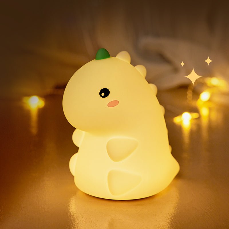 MeWaii® Squishy Cute Silicone Dinosaur LED Night Light - Perfect Gift for Kids and Girls