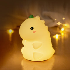 MeWaii® Squishy Cute Silicone Dinosaur LED Night Light - Perfect Gift for Kids and Girls