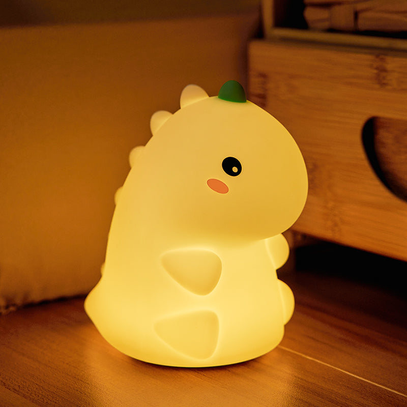 MeWaii® Squishy Cute Silicone Dinosaur LED Night Light - Perfect Gift for Kids and Girls