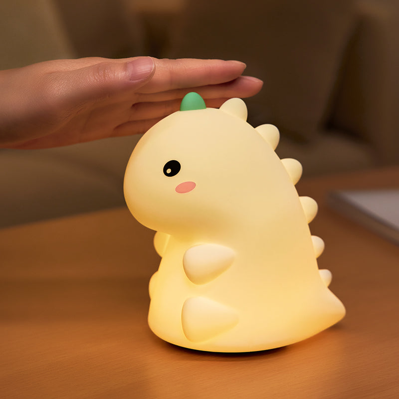 MeWaii® Squishy Cute Silicone Dinosaur LED Night Light - Perfect Gift for Kids and Girls