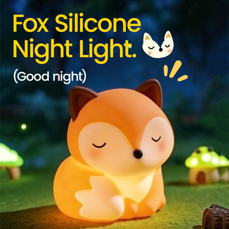MeWaii Dreamy Fox Silicone Squishy Night Light - Perfect Gift for Kids and Girls