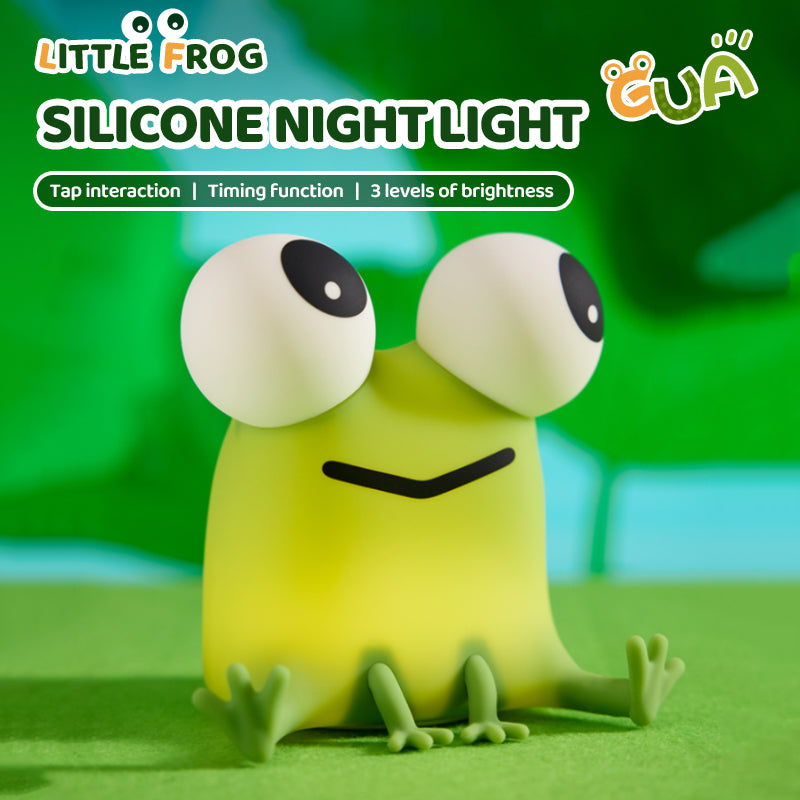 MeWaii® Frog Big-Eyed Adorable Small Silicone Squishy Night Light Perfect Gift