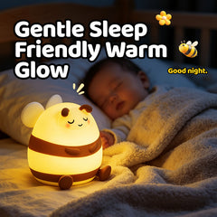 MeWaii Cozy Bee Silicone Squishy Night Light - Perfect Gift for Kids and Girls