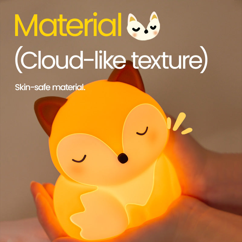 MeWaii Dreamy Fox Silicone Squishy Night Light - Perfect Gift for Kids and Girls