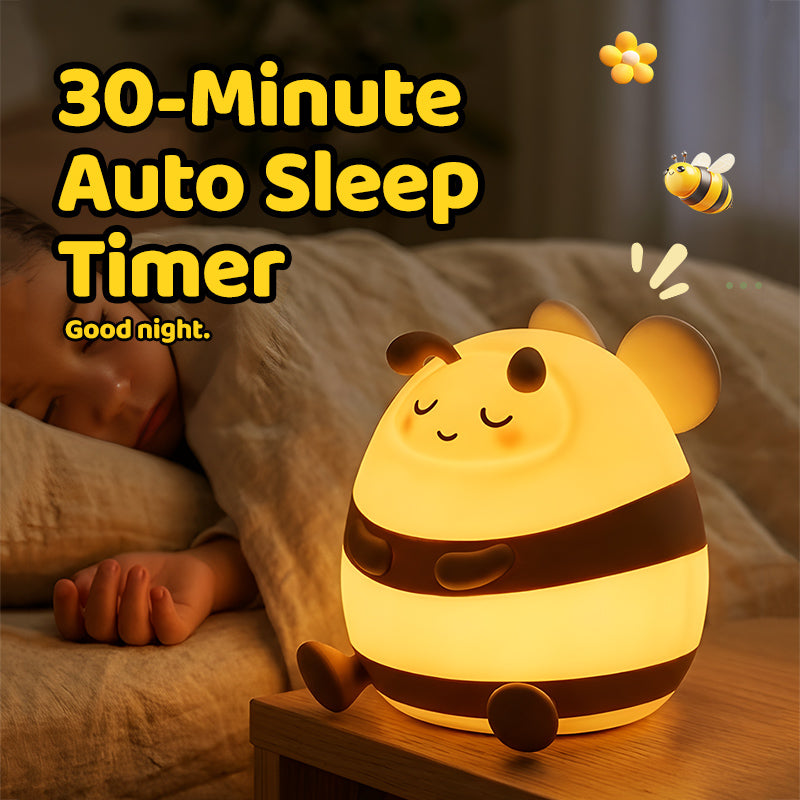 MeWaii Cozy Bee Silicone Squishy Night Light - Perfect Gift for Kids and Girls