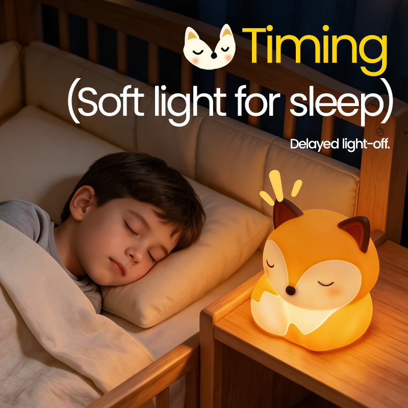 MeWaii Dreamy Fox Silicone Squishy Night Light - Perfect Gift for Kids and Girls