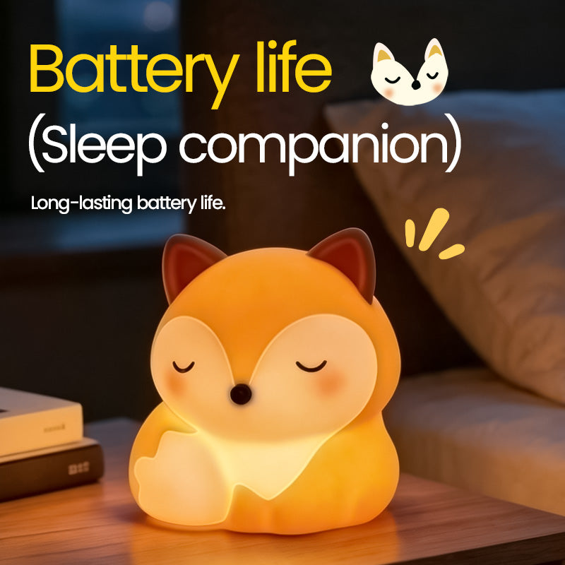 MeWaii Dreamy Fox Silicone Squishy Night Light - Perfect Gift for Kids and Girls