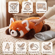 MeWaii® Red Panda Weighted Stuffed Animals with Microwavable Heating Pad