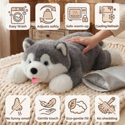 MeWaii® Alaskan Malamute Weighted Stuffed Animal with Microwavable Heating Pad