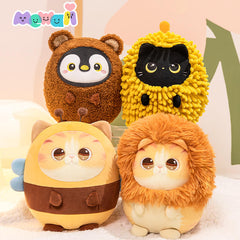MeWaii® Stuffed Animal Kawaii Moon Eyed Cat with Bee Hoodie Plush Pillow Squishy Toy With Hoodie