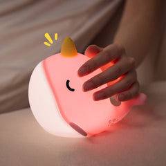 Unicorn Whale Silicone Squishy Night Light Perfect Gift Sleep Companion Stress Relief