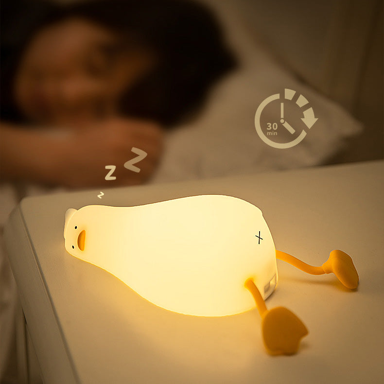 MeWaii® Squishy Silikon Lazy Duck LED-Nachtlicht - Perfektes Geschenk für Kinder und Mädchen