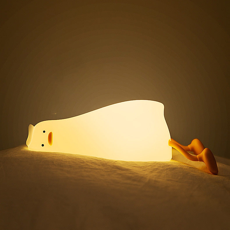 MeWaii® Squishy Silikon Lazy Duck LED-Nachtlicht - Perfektes Geschenk für Kinder und Mädchen