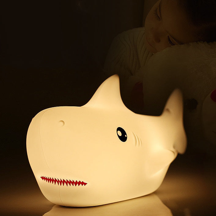 MeWaii® Quetschbares Silikon-Hai-LED-Nachtlicht – Perfektes Geschenk für Kinder und Mädchen
